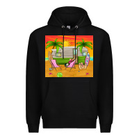 Black summer caravan Premium Hoodie - TumblerDesignByShophia