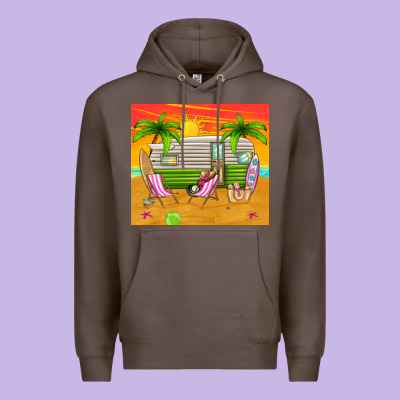 Summer Caravan Premium Hoodie Designed By Tumblerdesignbyshophia