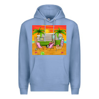 Colony Blue summer caravan Premium Hoodie - TumblerDesignByShophia