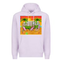 Lilac summer caravan Premium Hoodie - TumblerDesignByShophia