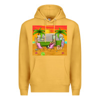 Mustard summer caravan Premium Hoodie - TumblerDesignByShophia