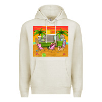 Oatmeal Heather summer caravan Premium Hoodie - TumblerDesignByShophia