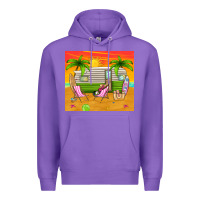 Purple summer caravan Premium Hoodie - TumblerDesignByShophia