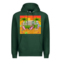 Sports Green summer caravan Premium Hoodie - TumblerDesignByShophia