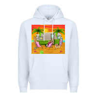 White summer caravan Premium Hoodie - TumblerDesignByShophia
