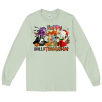 Matcha Happy Hallothanksmas goats Long Sleeve Tee - NancyCooperArtShop