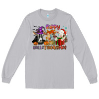 Moon Dust Happy Hallothanksmas goats Long Sleeve Tee - NancyCooperArtShop