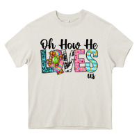 Cream Oh how he loves us Heavy Core Tee - Neo Western