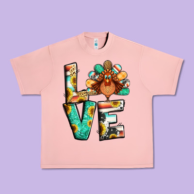 Love Thanksgiving Urban Heavy Tee Designed By Jasminsmagicworld