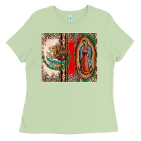 Matcha Virgin Mary Mexican Flag Ladies Tee - CTS Tumbler Store