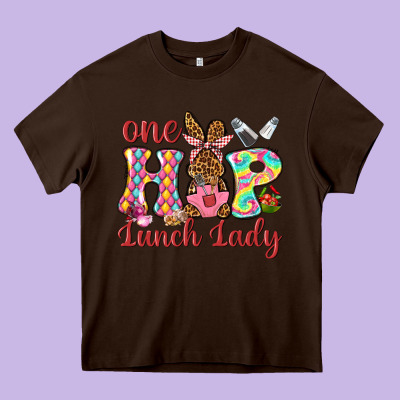 One Hip Lunch Lady Heavy Core Tee Designed By Neo Western