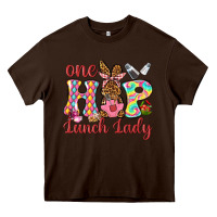 Chocolate Brown One hip lunch lady Heavy Core Tee - Neo Western