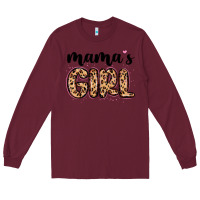 Burgundy mama s girl malias Long Sleeve Tee - MaliasSmallBusiness