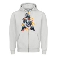 Dove Grey Christmas Tree With Manatee Zipper Hoodie - LillyAllenDesigns