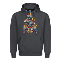 Smoke Christmas Tree With Manatee Zipper Hoodie - LillyAllenDesigns
