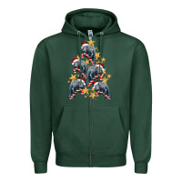 Sports Green Christmas Tree With Manatee Zipper Hoodie - LillyAllenDesigns
