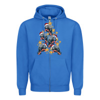 True Royal Christmas Tree With Manatee Zipper Hoodie - LillyAllenDesigns