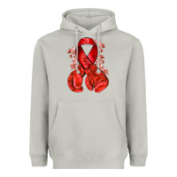 Moon Dust Red ribbon with boxing gloves Heavyweight Hoodie - NancyCooperArtShop