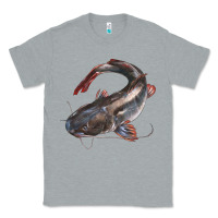 Heather Grey Catfish Illustrations Classic Tee - LillyAllenDesigns