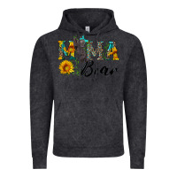 Vintage Black blue mama bear with cute bear Vintage Hoodie - Artiststas