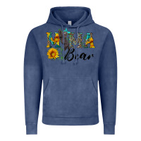 Vintage Denim blue mama bear with cute bear Vintage Hoodie - Artiststas