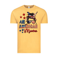 Vintage Mustard All American Mama Vintage Tee - LillyAllenDesigns