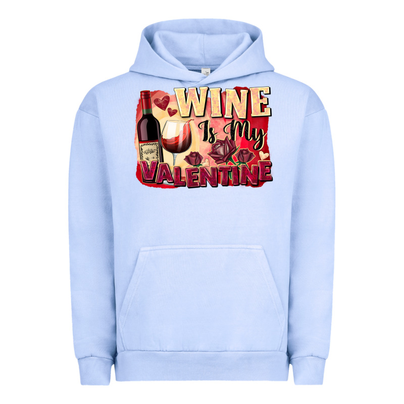 Wine Is My Valentine's Day Urban Hoodie by FaDigitalArtStudio | Teevron