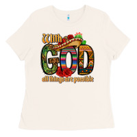 Bone with god all things are possible Ladies Tee - CTS Tumbler Store