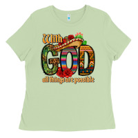 Matcha with god all things are possible Ladies Tee - CTS Tumbler Store