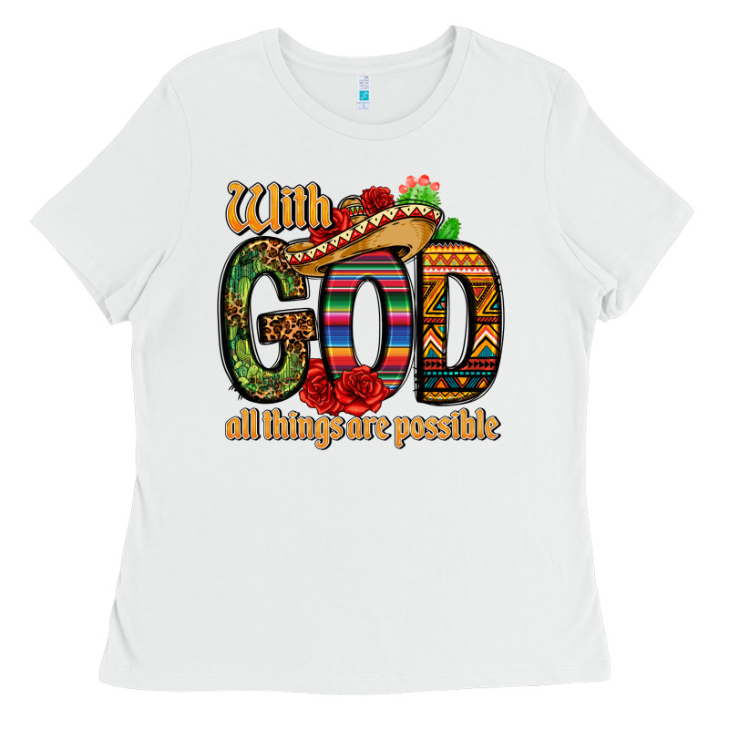 With God All Things Are Possible Ladies Tee by CTS Tumbler Store | Teevron