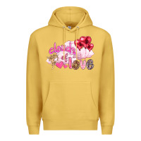 Antique Gold Clouds of love with balloons Valentine's Day Premium Hoodie - HowdyJamesFarm