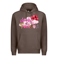 Coffee Clouds of love with balloons Valentine's Day Premium Hoodie - HowdyJamesFarm