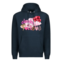 Navy Clouds of love with balloons Valentine's Day Premium Hoodie - HowdyJamesFarm