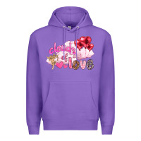Purple Clouds of love with balloons Valentine's Day Premium Hoodie - HowdyJamesFarm