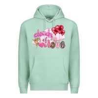 Seafoam Clouds of love with balloons Valentine's Day Premium Hoodie - HowdyJamesFarm