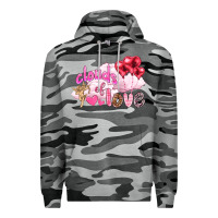 Slate Camo Clouds of love with balloons Valentine's Day Premium Hoodie - HowdyJamesFarm
