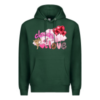 Sports Green Clouds of love with balloons Valentine's Day Premium Hoodie - HowdyJamesFarm