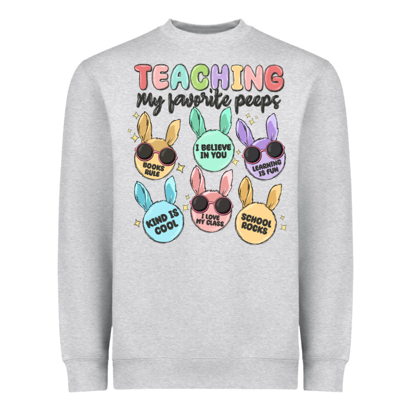 Teahing My Favorite Peeps Malia Heavyweight Sweatshirt by MaliasSmallBusiness | Teevron