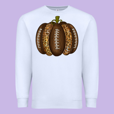 American Football Pumpkin Premium Sweatshirt Designed By Texasbilliewilder