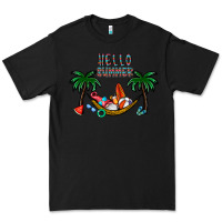 Black hello summer Premium Tee - CowhideDigitalArt