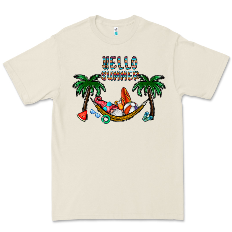 Hello Summer Premium Tee by CowhideDigitalArt | Teevron