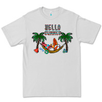 Dove Grey hello summer Premium Tee - CowhideDigitalArt
