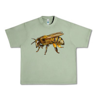 Oil Green Bee Side Urban Heavy Tee - LillyAllenDesigns