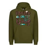 Army Green nurse on duty Premium Hoodie - JahusDesignShop