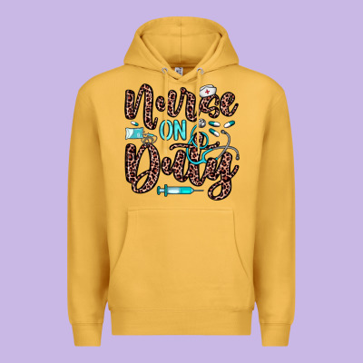 Nurse On Duty Premium Hoodie Designed By Jahusdesignshop