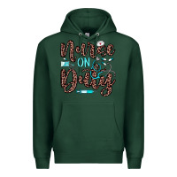 Sports Green nurse on duty Premium Hoodie - JahusDesignShop