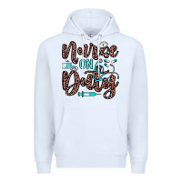 White nurse on duty Premium Hoodie - JahusDesignShop
