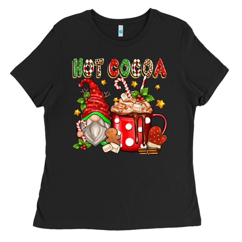 Hot Cocoa Gnome Ladies Tee by texasbilliewilder | Teevron