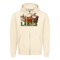Sandshell all the jingle ladies christmas cows Zipper Hoodie - LillyAllenDesigns