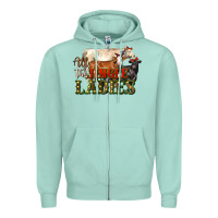 Seafoam all the jingle ladies christmas cows Zipper Hoodie - LillyAllenDesigns